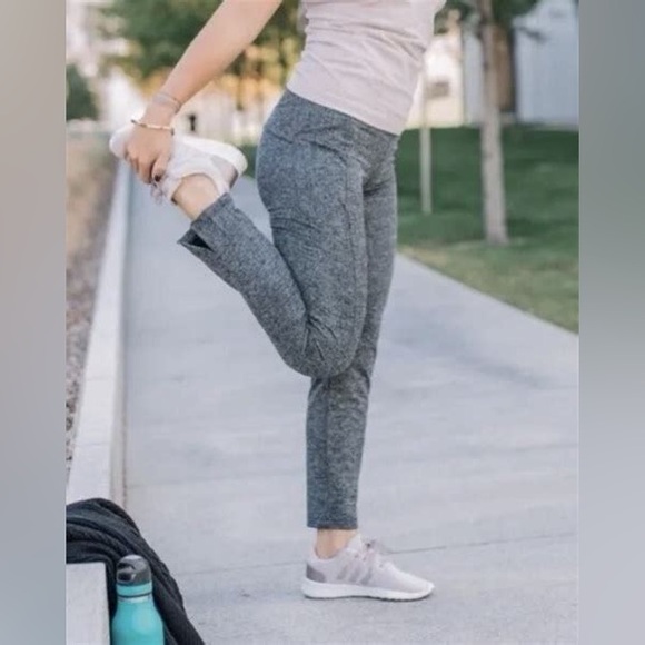 Athleta Pants - Athleta Herringbone Mercer Tight Black & White | size L